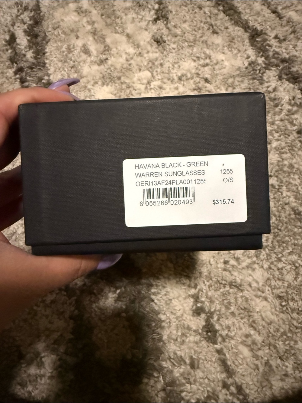 Off-White Warren Sunglasses - Havana Black with Green Lenses